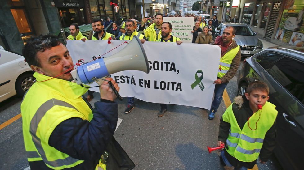 Manifestación de trabajadores de Ence
