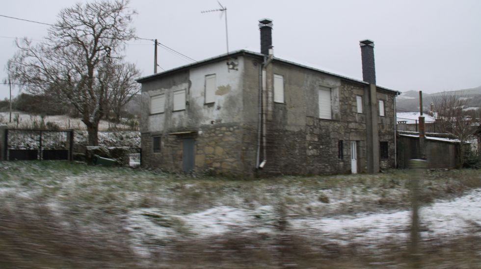 Nieve en A Pobra de Trives (Ourense)