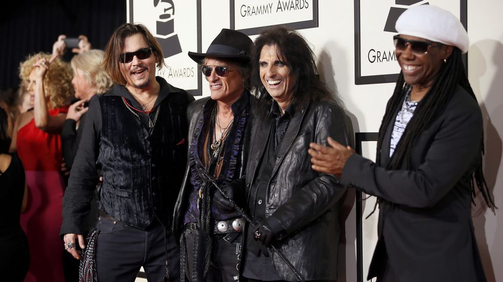 Los Hollywood Vampires, entre ellos Johnny Depp