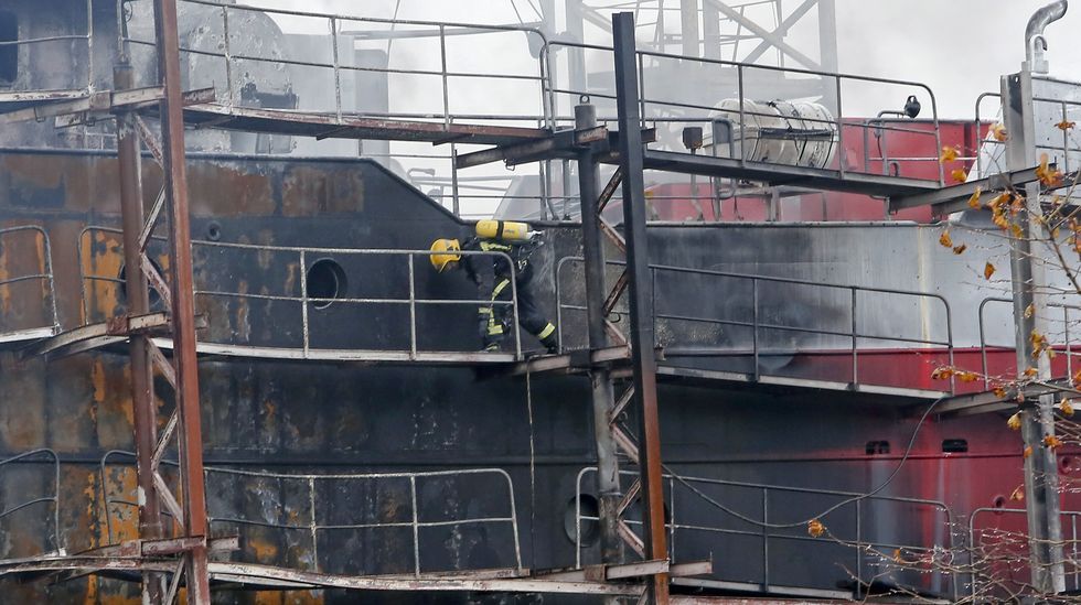 Incendio en los astilleros de Placeres