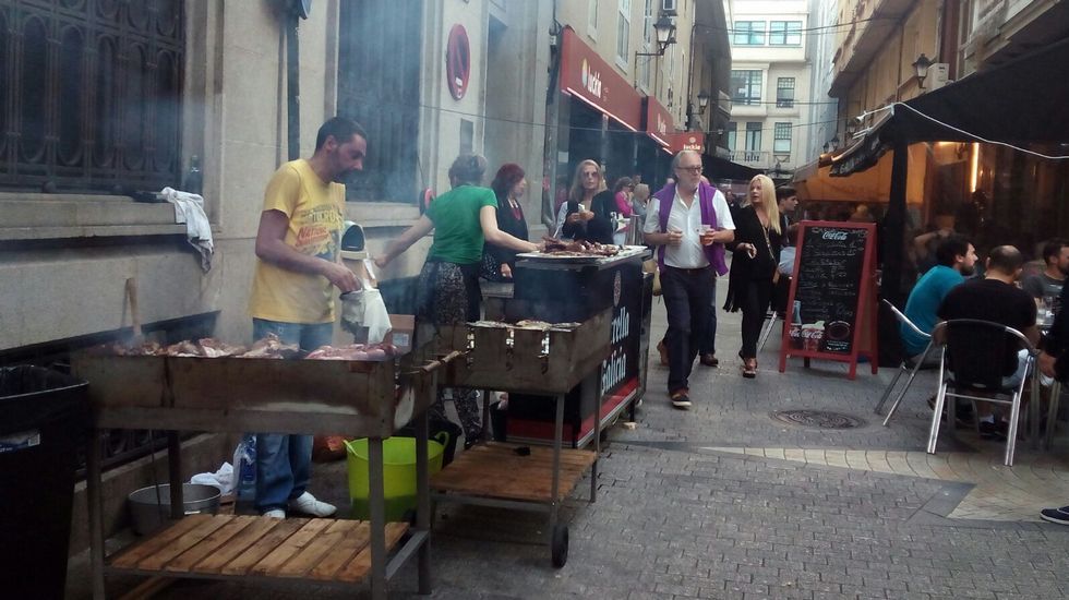 Sardinas en la calle de la Estrella de A Coruña
