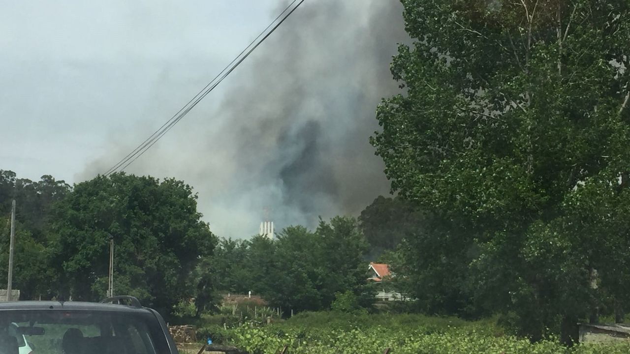 El diá después a la explosión mortal en Tui