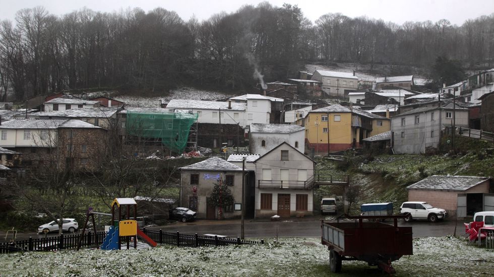 Estampa invernal en Santa Eufemia (Folgoso do Courel)