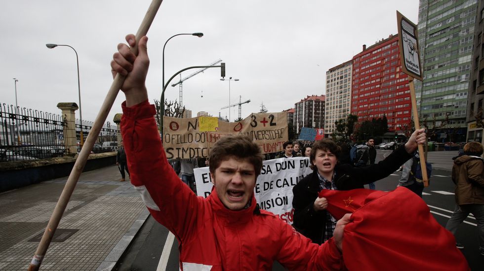 Manifestación por las calles de A Coruña