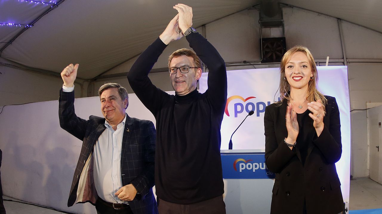 MITIN PP ALBERTO NUÑEZ FEIJOO EN POBRA Y RIBEIRA