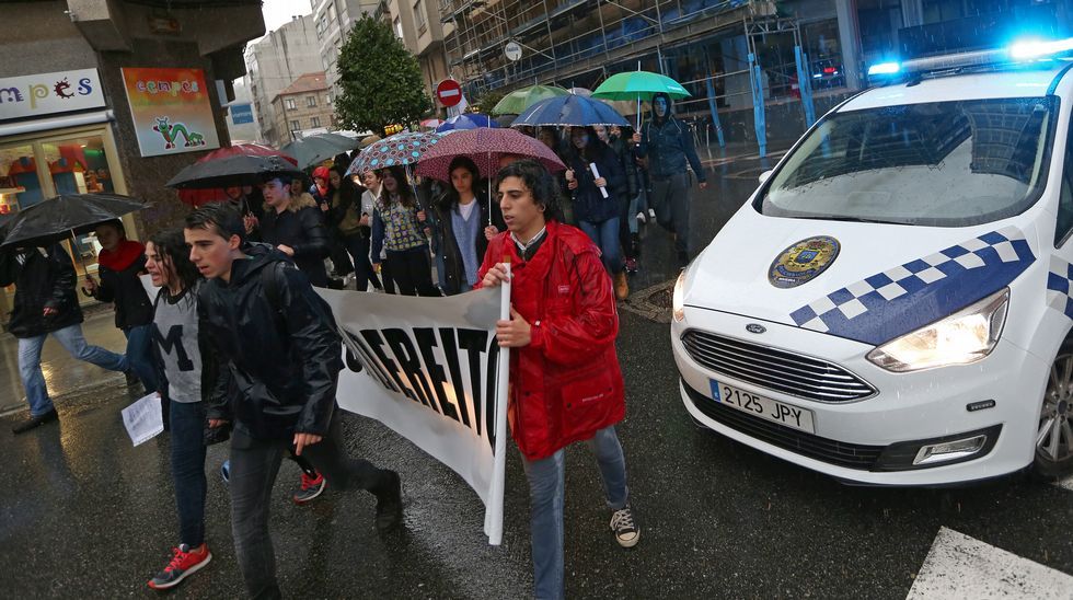 Protesta contra las reválidas y la Lomce en Barbanza