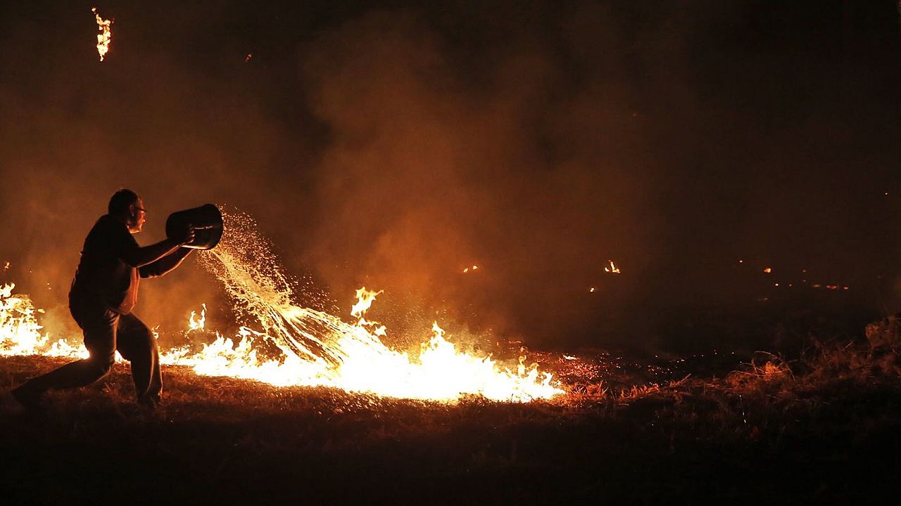 El fuego en Melón