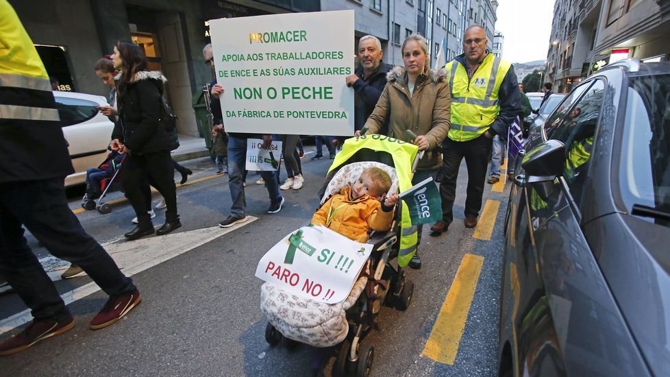 Manifestación de trabajadores de Ence