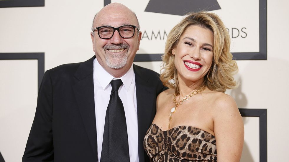 El presidente de la Asociación Hollywood Foreign Film Lorenzo Soria y su mujer