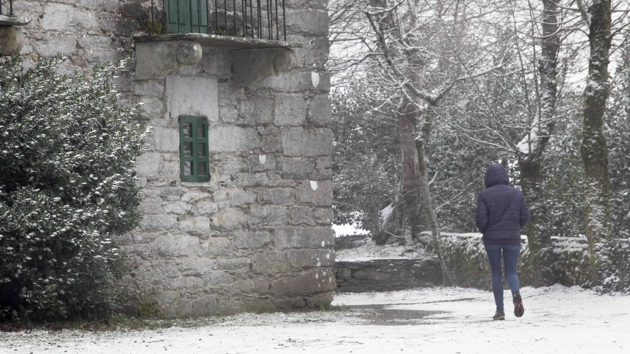 Nieve en O Cebreiro