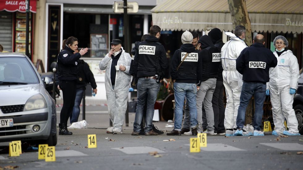 Abrigos abandonados en la calle al lado del Comptoir Voltaire cafe