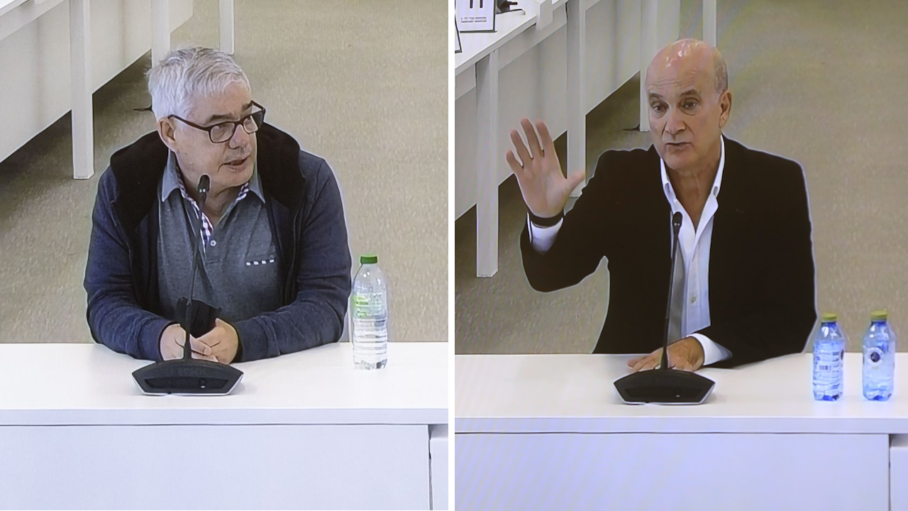 El maquinista de Angrois a la izquierda, Francisco Jos� Garz�n Amo, y a la derecha el�exdirector de seguridad en la circulaci�n del ADIF, Andr�s Cortabitarte