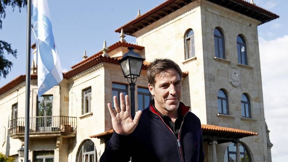 Celebrando con Berizzo y otros compañeros el ascenso de Lleida, pocos meses después de su llegada al club