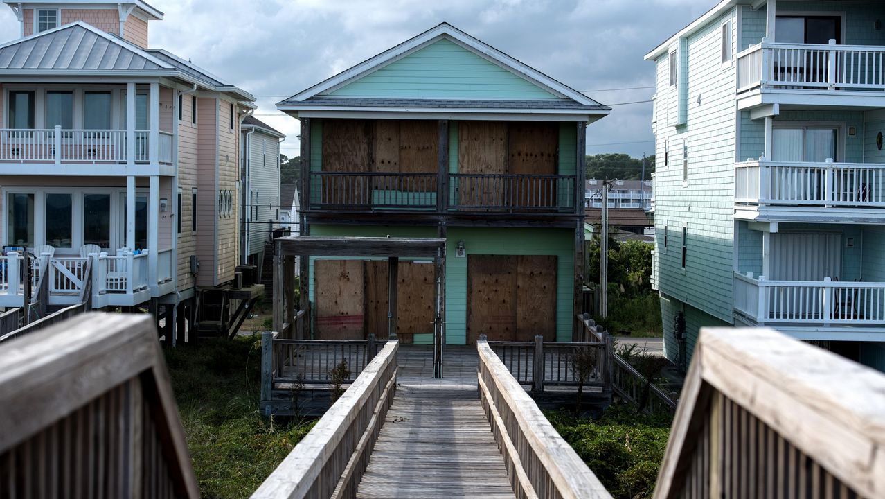 Una casa vacía después de que la familia fuera evacuada