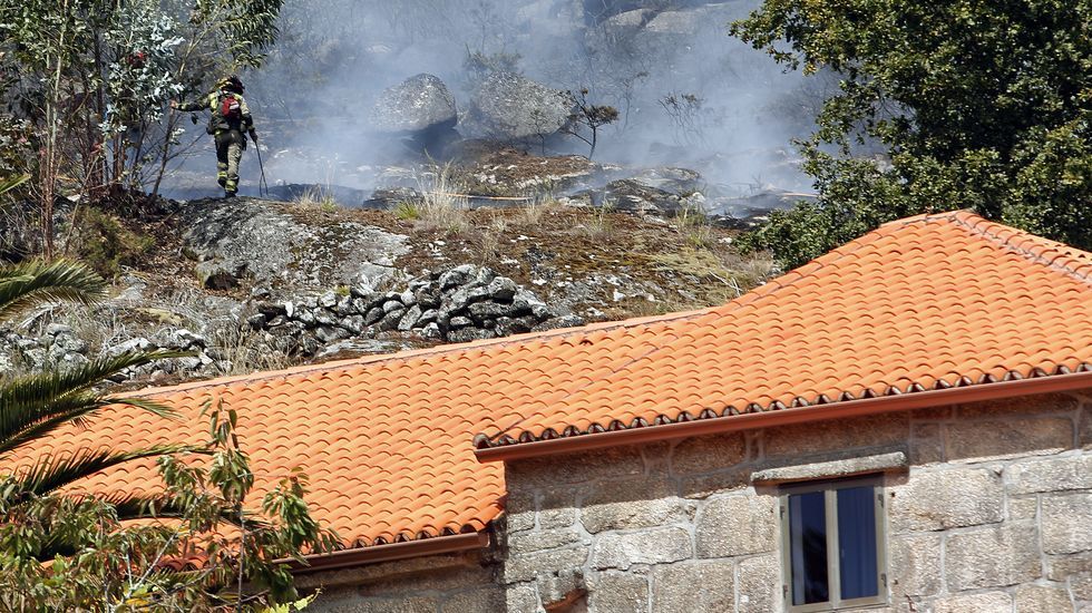 Incendio forestal en Aguasantas