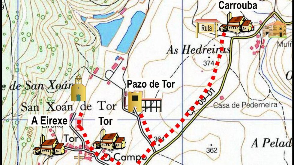 En el pazo destaca una solaina construida en granito bien labrado
