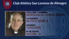 Carn� de socio del San Lorenzo del papa Francisco.