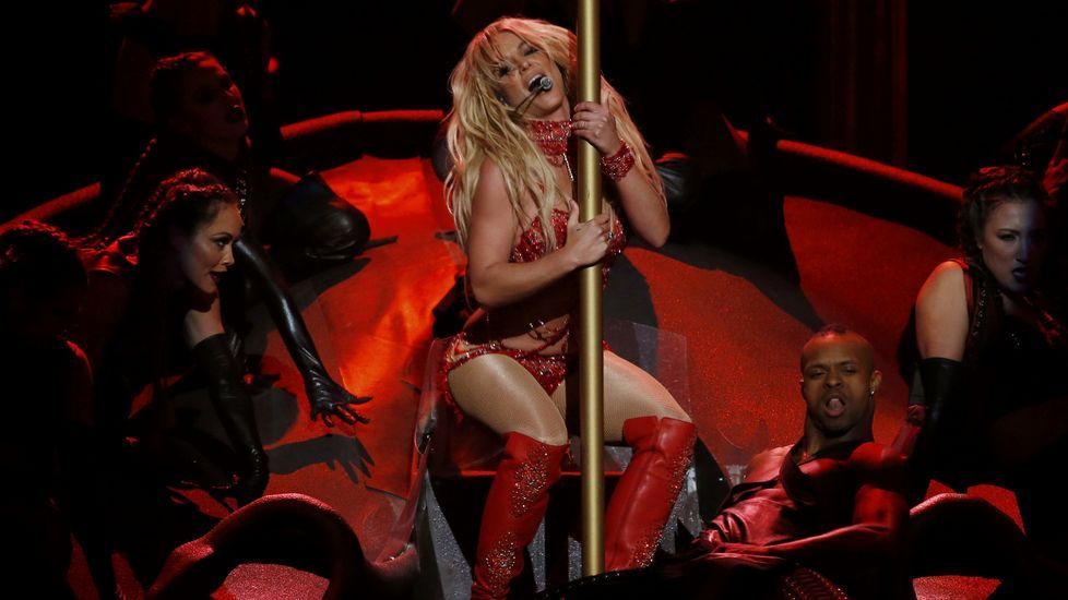 Otro momento de la actuación de Britney Spears.