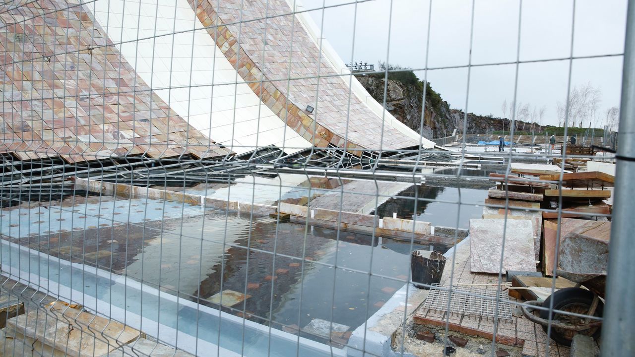 .Inundaciones en la obras del Gaiás, en Santiago