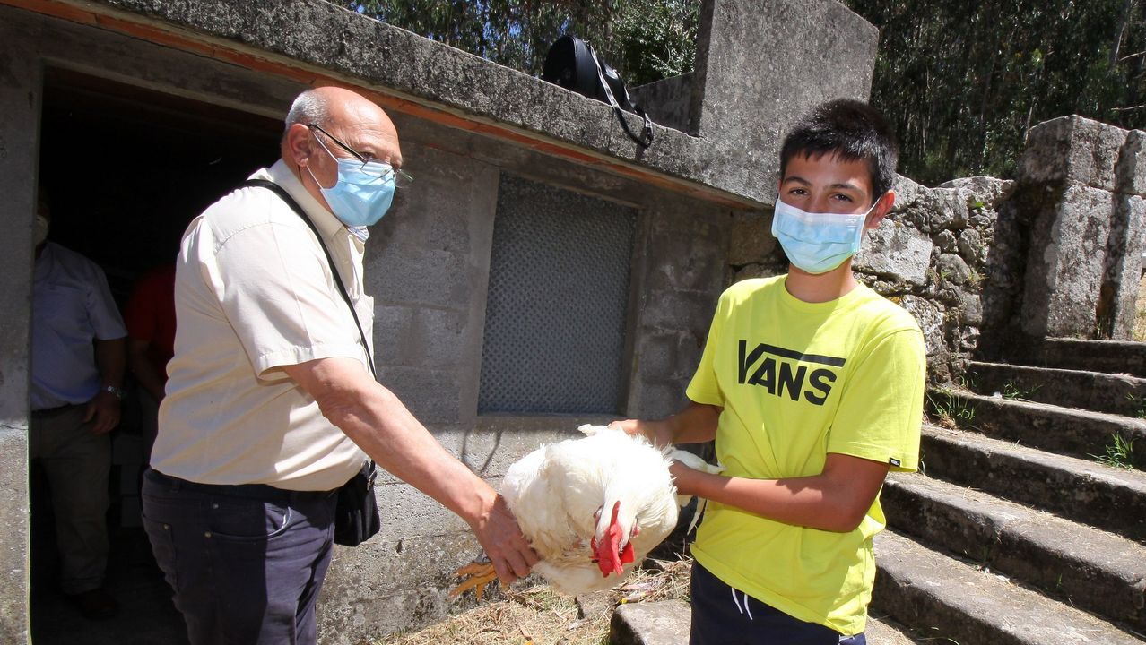 MISA EN SAN BENITO DE SERANS CON LA SUBASTA DE GALLOS