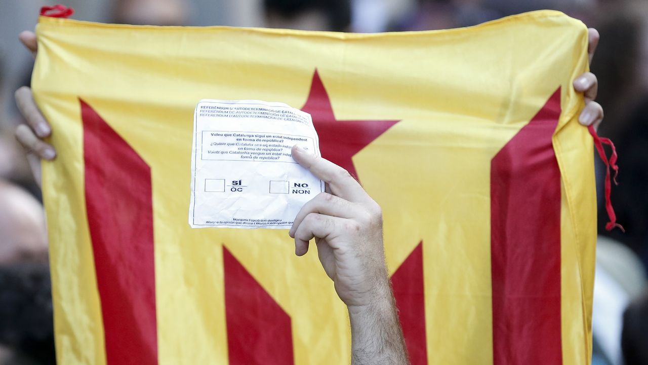 .Protestas en las calles de Barcelona