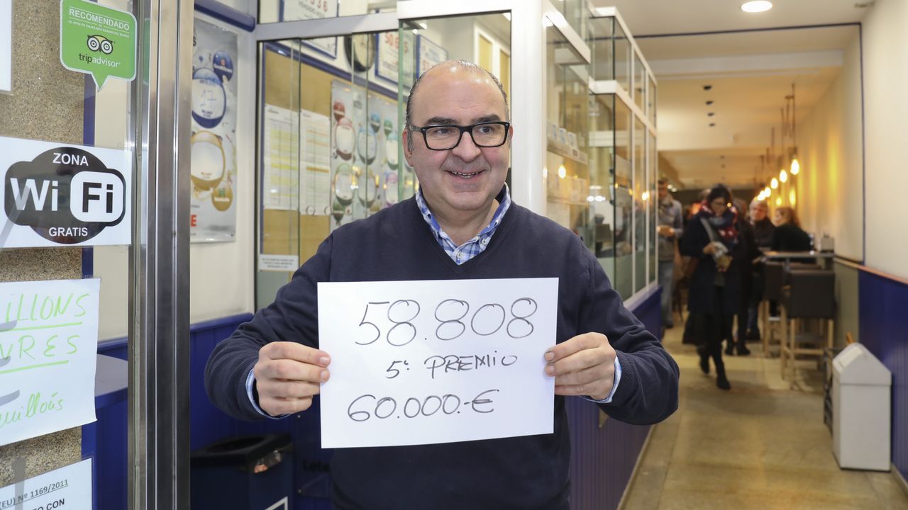 Segundo premio de la Lotería Navidad en Santa Comba