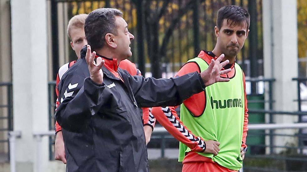 Entrenamiento del Pontevedra CF en A Xunqueira