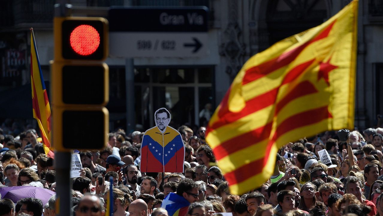 .Protestas en las calles de Barcelona