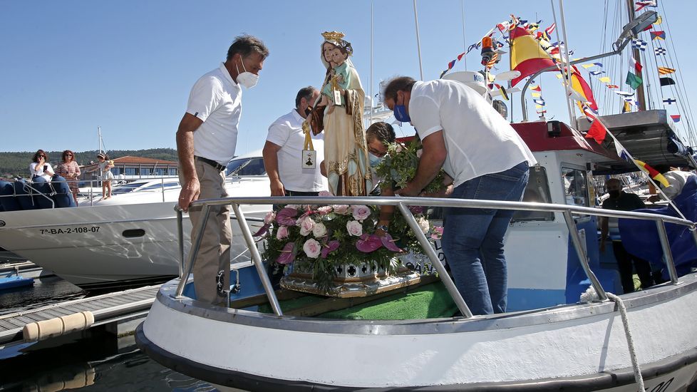 Procesión marítima de la Virgen del Carmen en Sanxenxo