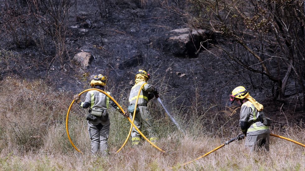 Incendio forestal en Aguasantas
