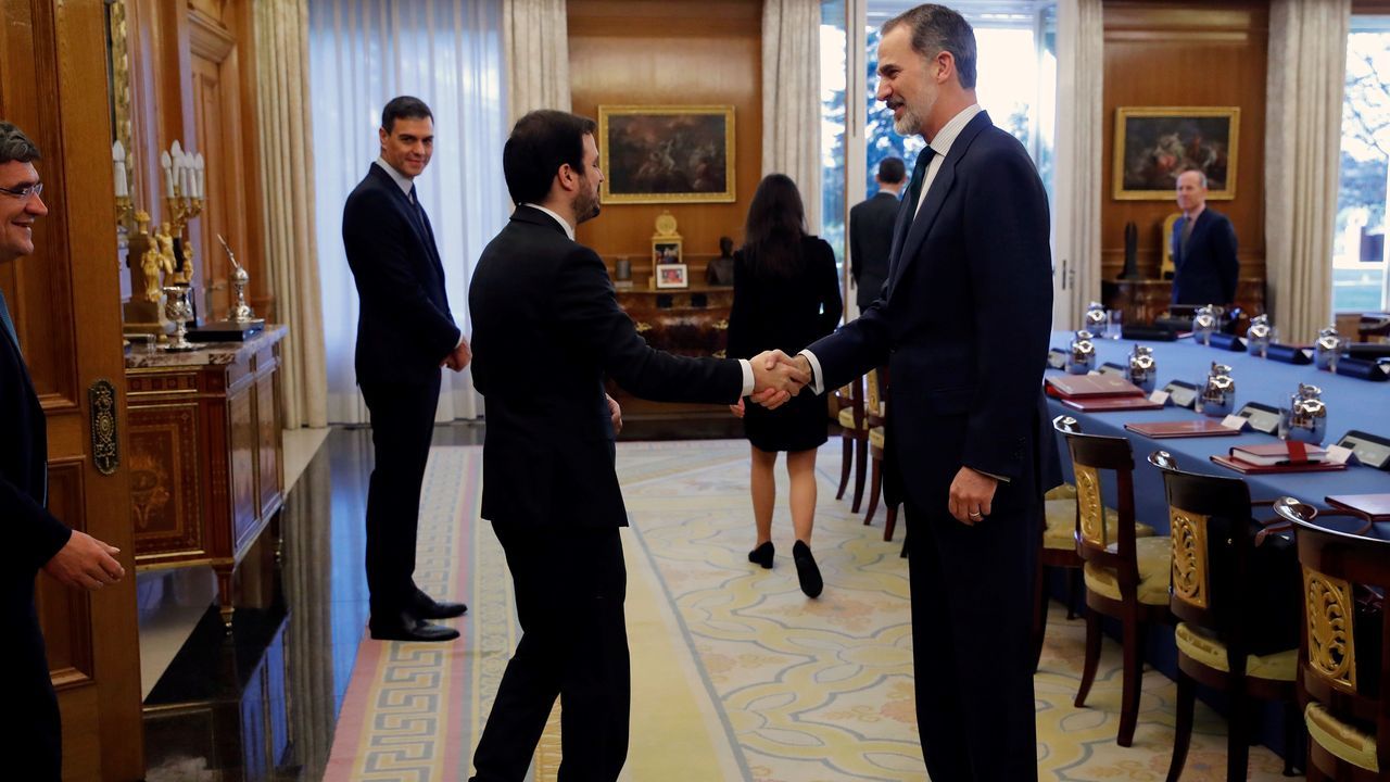 El ministro de Consumo, Alberto Garzón, a su llegada al Palacio de la Zarzuela