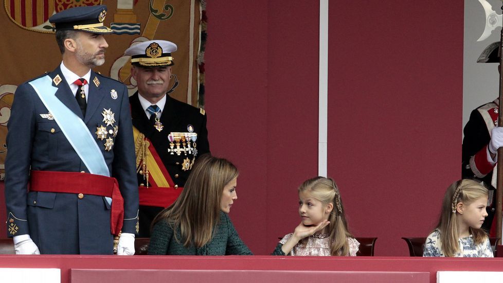 En el desfile de las fuerzas armadas del 2014.