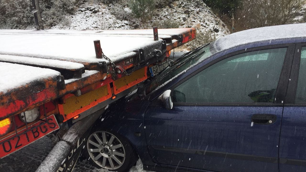 Accidente por la nieve en monte Caxado, As Pontes