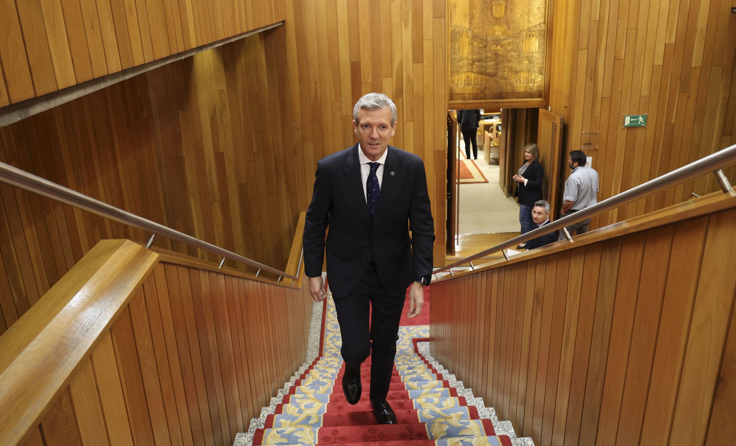O presidente da Xunta, Alfonso Rueda, durante o pleno do estado da autonoma. 04/04/2025