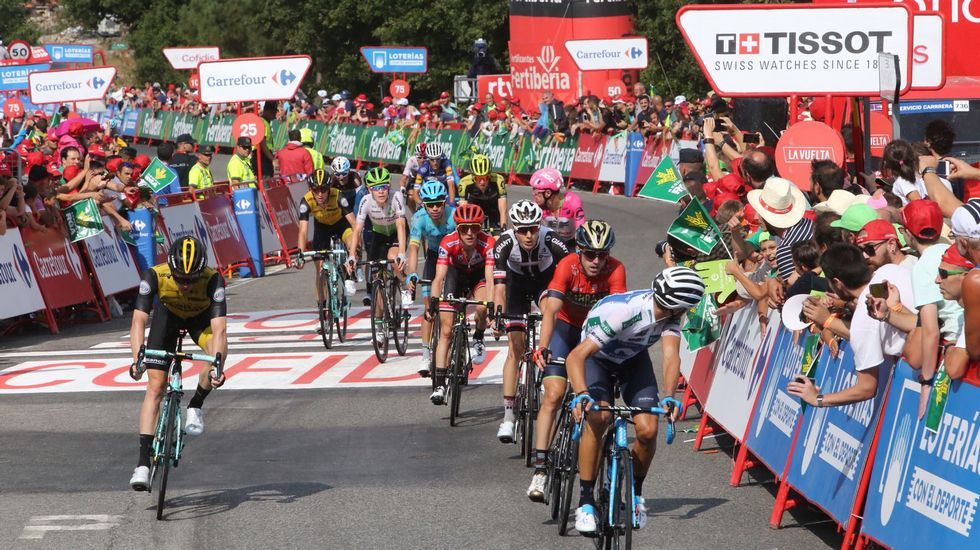 La llegada de la etapa de La Vuelta a Luíntra