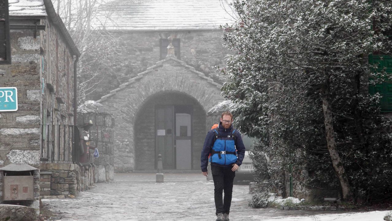 Nieve en O Cebreiro