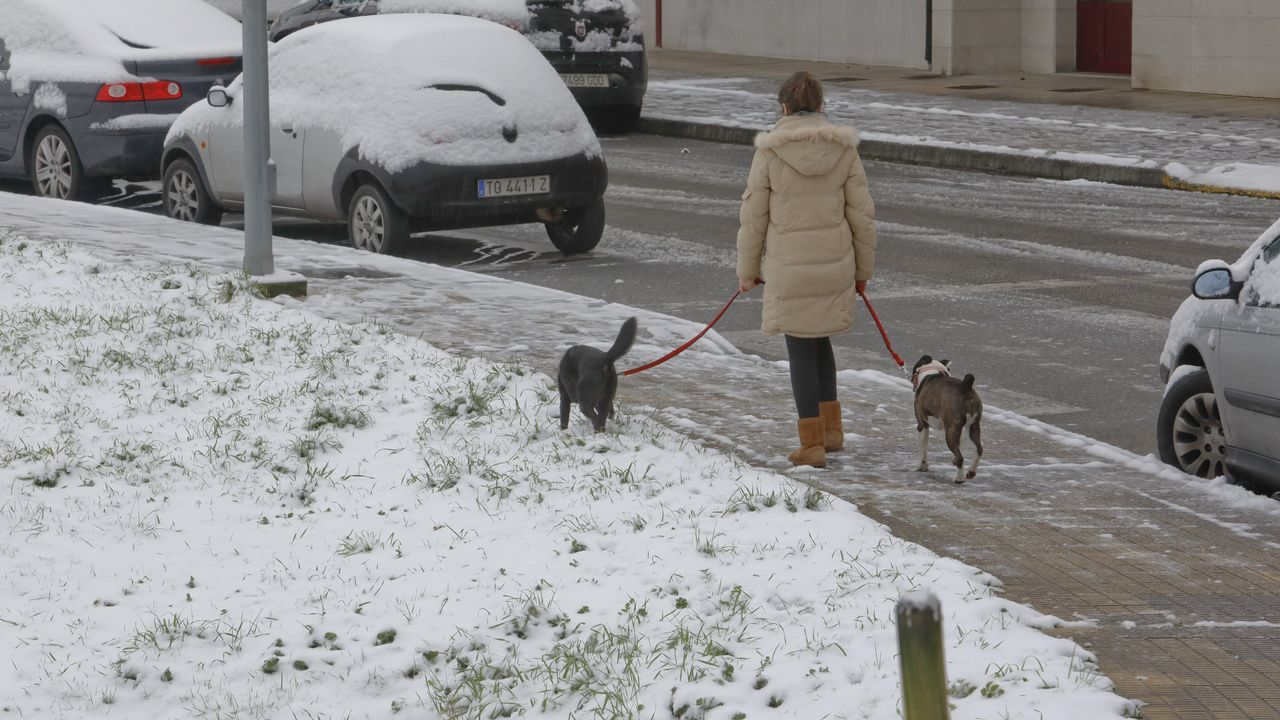 La ola de frío tiñó de blanco la ciudad de Lugo