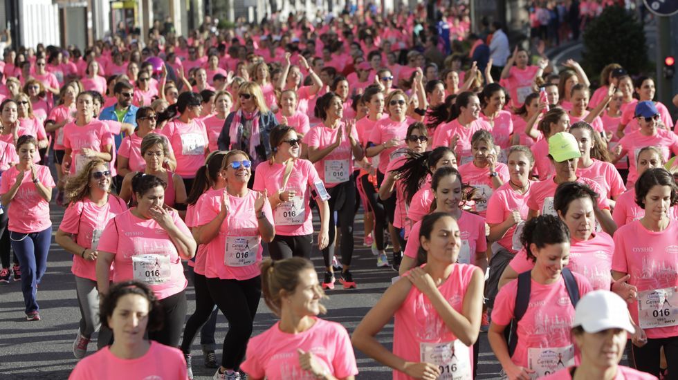 La boxeadora Marta Brañas, participante en la carrera de la mujer