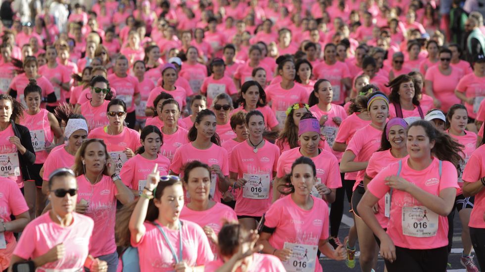 La boxeadora Marta Brañas, participante en la carrera de la mujer