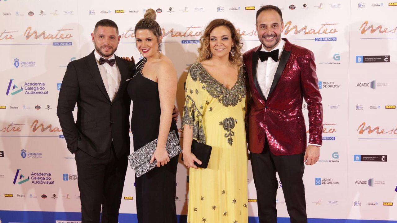Eva Iglesias, o seu marido; Roberto Vilar e a súa muller