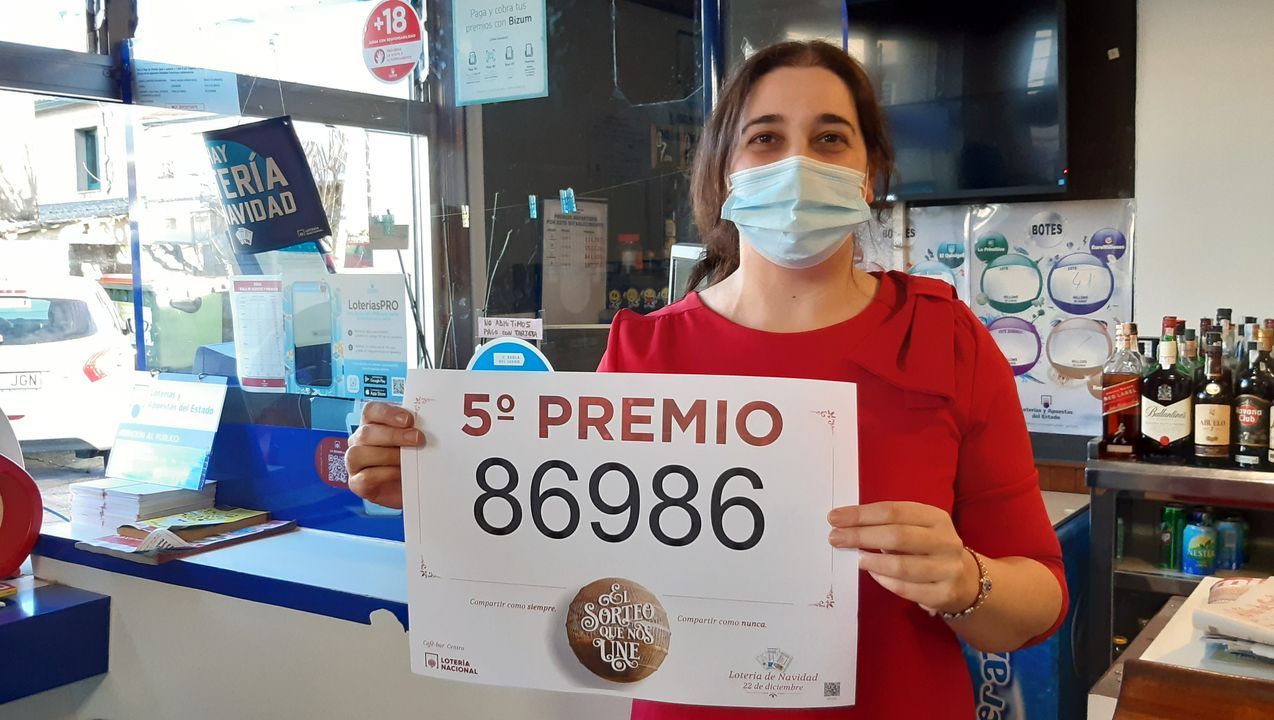 El 86986, un quinto premio, muy repartido por Galicia.En la zona coruñesa se vendieron varios décimos. La imagen corresponde a Bergondo