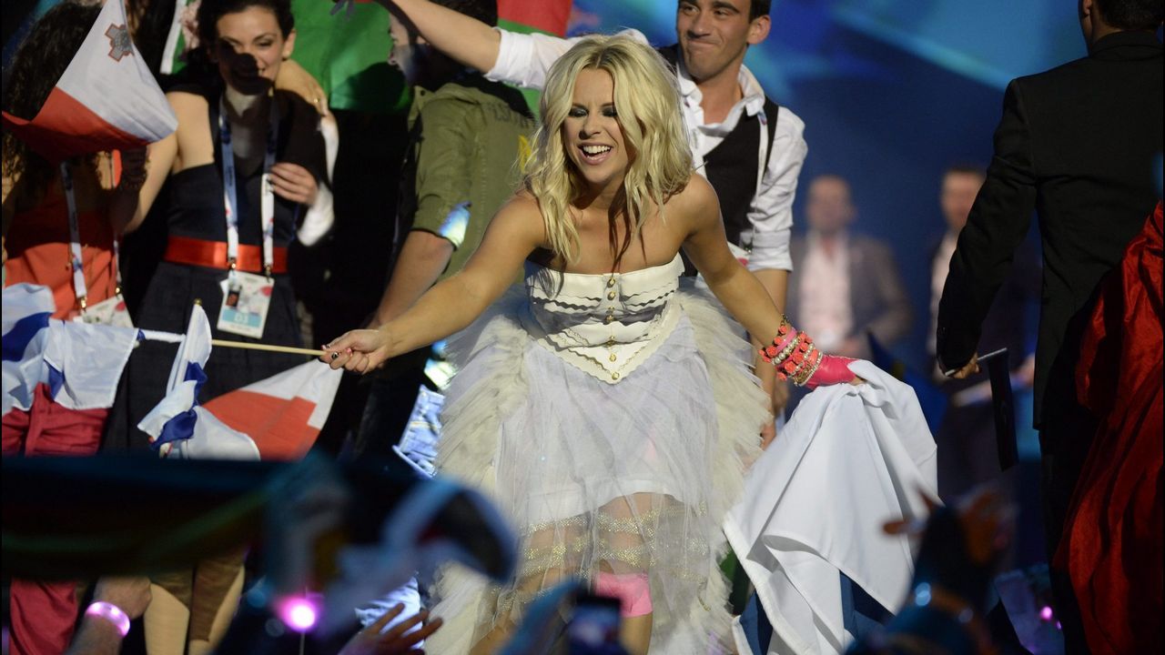 Krista Siegfrids apareció vestida así en Suecia representando a Finlandia en el 2013