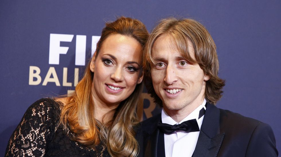 Luka Modric y su mujer Vanja Bosnic.