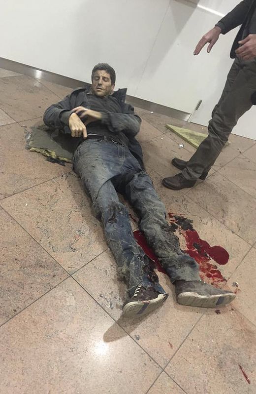 Sebastien Bellin, herido en el aeropuerto de Zaventem.
