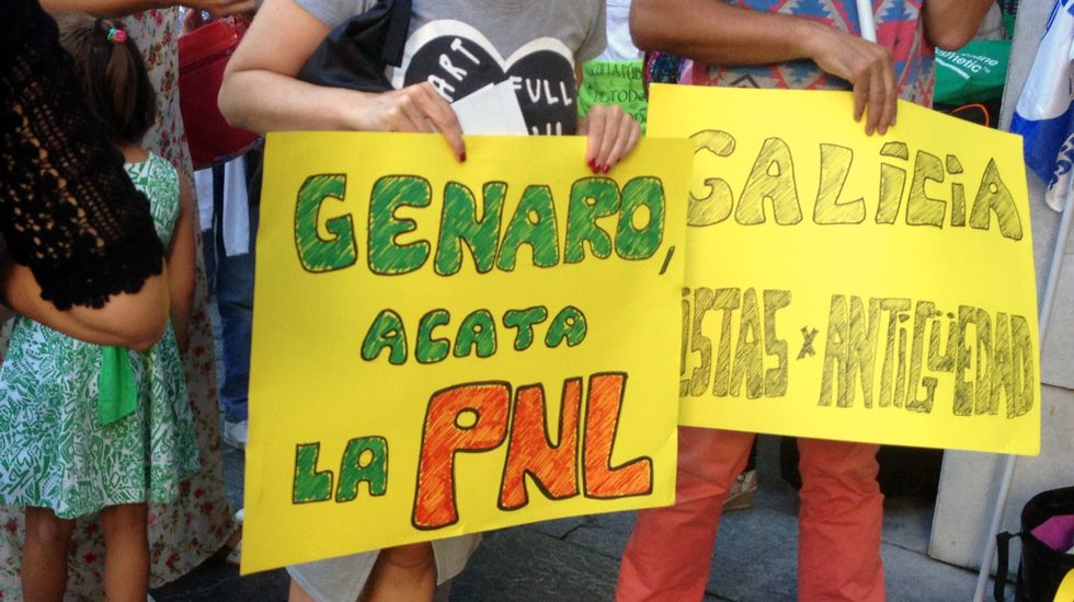 Protesta de interinos docentes