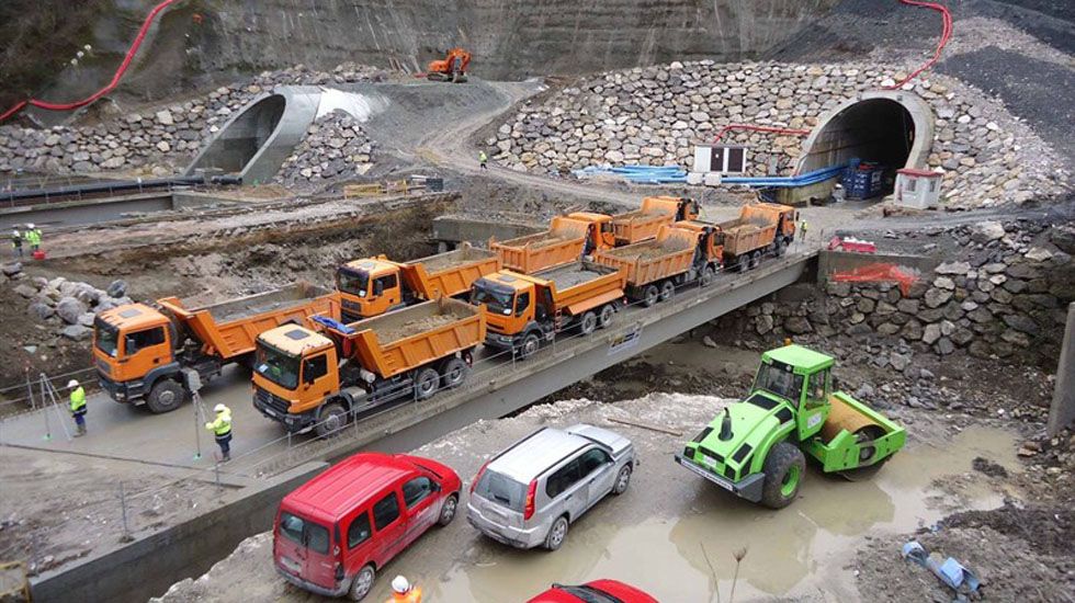 Obras en la variante de Pajares