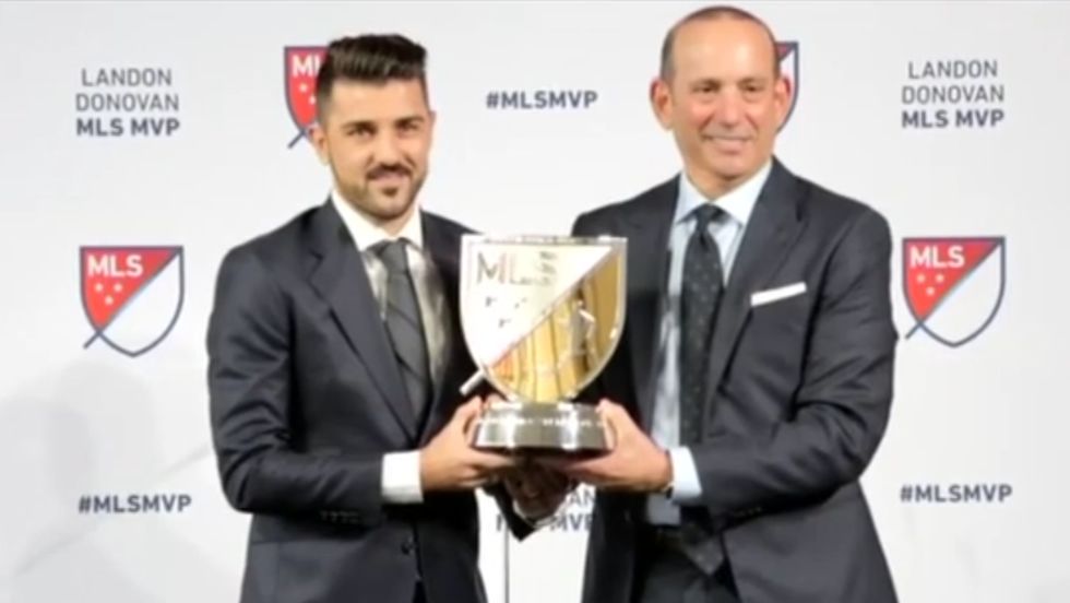 David Villa, el mejor jugador de la liga estadounidense