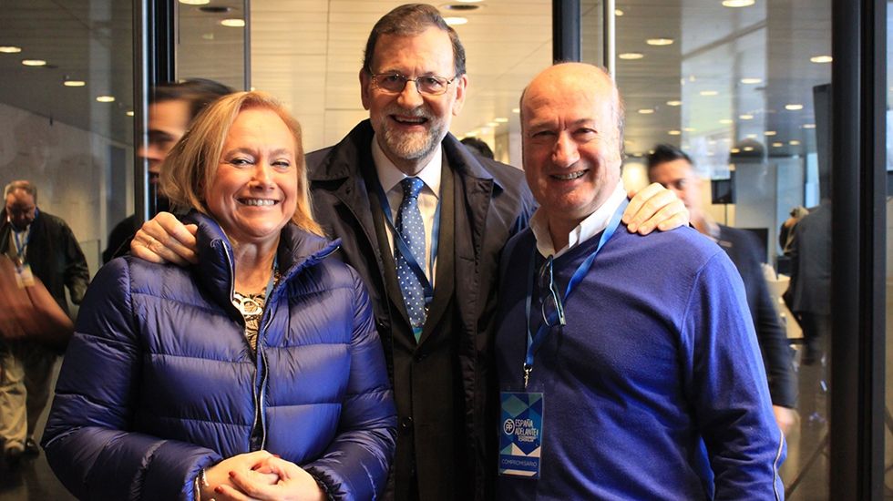 Mercedes Fernández, Mariano Rajoy y Luis Venta