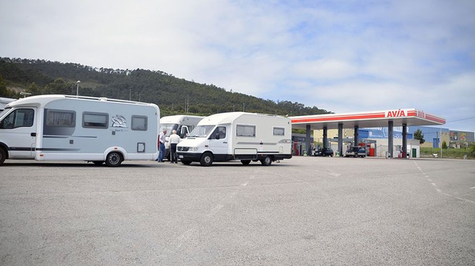 Área para autocaravanas en Cudillero