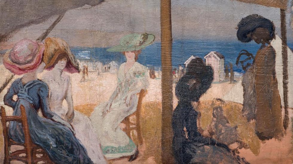 Fragmento de «En la playa» (1905), de Evaristo Valle